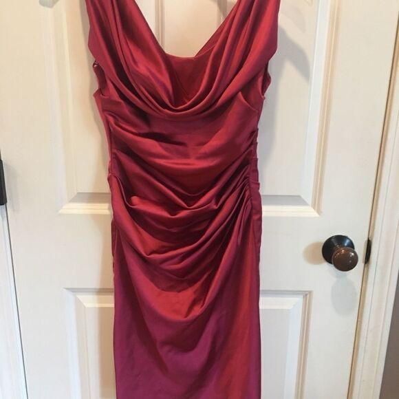 David’s Bridal size 4 formal cocktail dress sleeveless silky - Picture 1 of 9